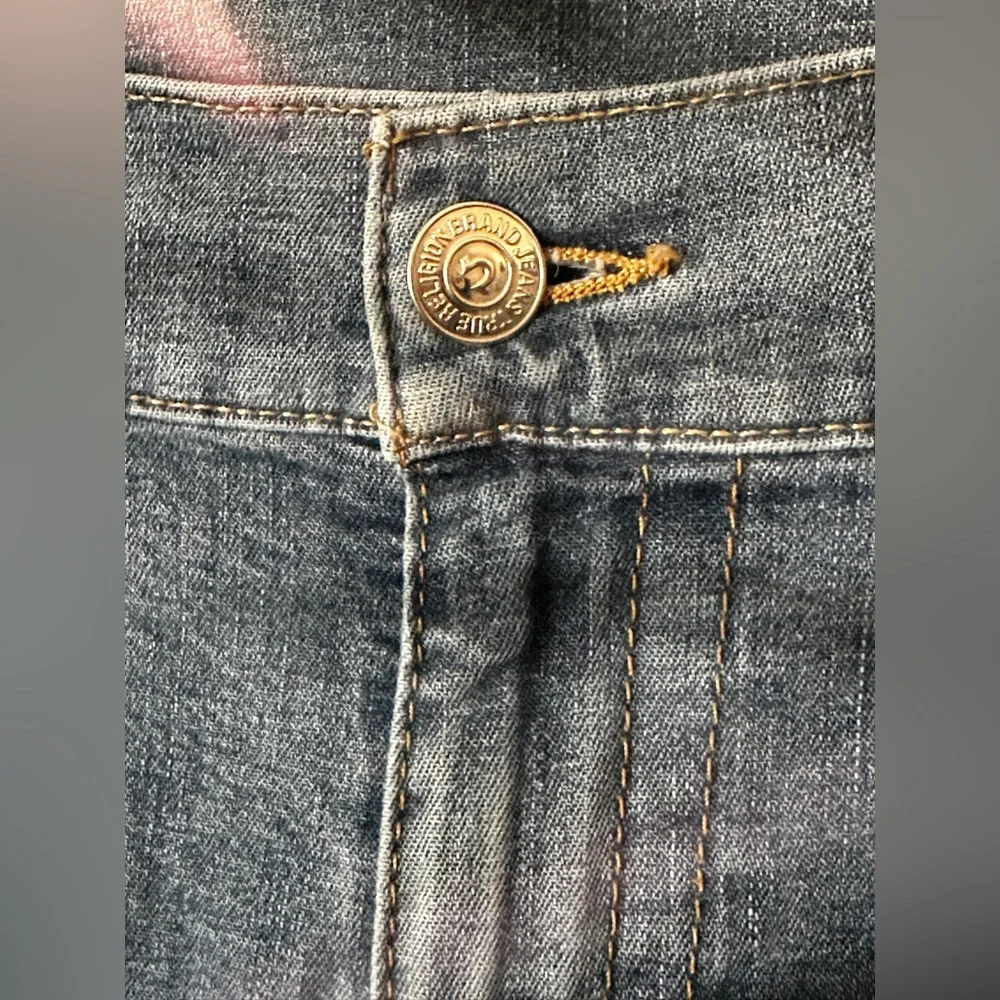 True Religion Ricky Mens Jeans 34x32 Blue Relaxed Straight Cut Pants